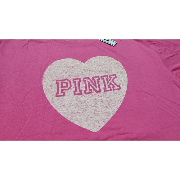 Victoria's Secret Small PINK Heart Campus Ivy T-Shirt NWT - Picture 5 of 9